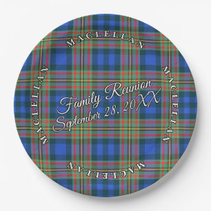 Classic Schotten Clan MacLellan Tartan Event Pappteller