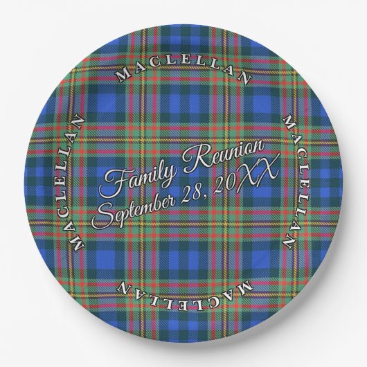 Classic Schotten Clan MacLellan Tartan Event Pappteller (Vorderseite)