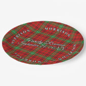 Classic Schotten Clan Morrison Tartan Event Pappteller (Schrägansicht)