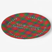 Classic Schotten Clan Sinclair Tartan Event Pappteller (Schrägansicht)