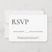 Classic Schriftart UAWG ohne Mailing Reservierung  RSVP Karte (Vorderseite)