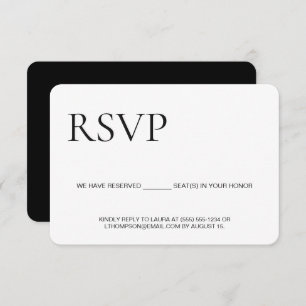 Classic Schriftart UAWG ohne Mailing Reservierung  RSVP Karte