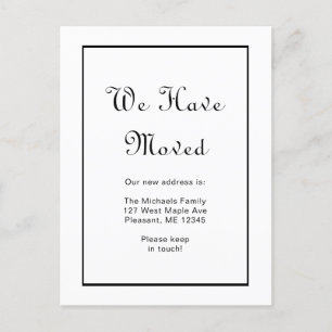 Classic Schwarz und Weiß, die wir bewegt haben Postkarte