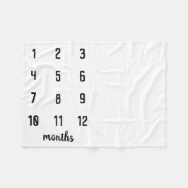 Classic Schwarz-weiß Baby Milestone Baby Blanket Fleecedecke