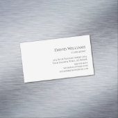Classic Schwarz-weiß Corporate Beruflich Magnetische Visitenkarte (Beispiel)