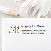 Classic Schwarz-weiß Gold Custom Monogram (Insitu)