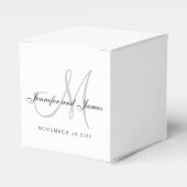 Classic Schwarz-weiß Gray Monogram Fevor Box Geschenkschachtel (Vorderseite)