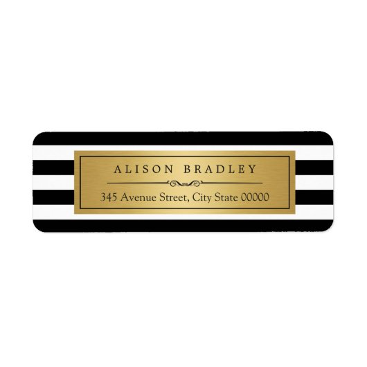 Classic Schwarz-weiß Stripes Gold Label (Vorne)