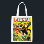 CLASSIC SCIENCE FICTION RETRO PLANET COMICEN WIEDERVERWENDBARE EINKAUFSTASCHE<br><div class="desc">Eine funky wiederverwendbare Lebensmitteltasche mit dem Cover des Retro Science Fiction Magazins Planet Comic,  Nr. 42,  Mai 1946. Die Cover-Kunst stammt von Joe Doolin. Verfügbar in anderen Stilen. Besuchen Sie unseren Shop für weitere Sci Fi Geschenke und andere Artikel.</div>