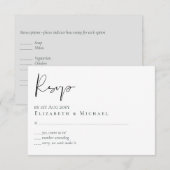 Classic Scipt Buddget Wedding RSVP Karte (Vorne/Hinten)