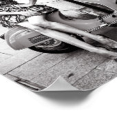 Classic Scooter Poster Girl Paris Frankreich (Ecke)