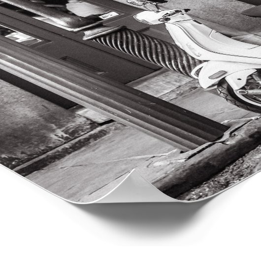 Classic Scooter Poster Paris Frankreich (Ecke)