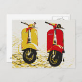Classic Scooter Postkarte (Vorne/Hinten)