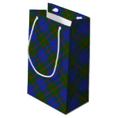 Classic Scottish Clan Tartan Kariert Gemustert Kleine Geschenktüte (Rückseite Schrägansicht)