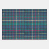 Classic Scottish Hunter Green & Navy Clan Tartan Geschenkpapier Set (Vorderseite)