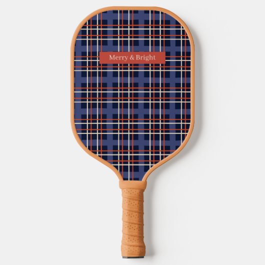 Classic Scottish Tartan Kariert Individuelle Name Pickleball Schläger (Vorderseite)
