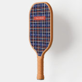 Classic Scottish Tartan Kariert Individuelle Name Pickleball Schläger (Links)