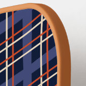 Classic Scottish Tartan Kariert Individuelle Name Pickleball Schläger (Linke Seite)