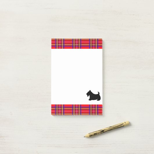 Classic Scottish Terrier Notepad Geschenk Post-it Klebezettel (Auf Schreibtisch)