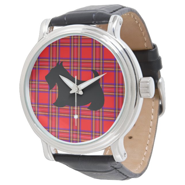 Classic Scottish Terrier Watch Armbanduhr (Schrägansicht)