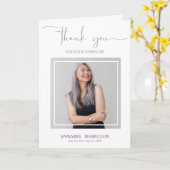 Classic Script Beileid Vielen Dank Foto Card Karte (Gelbe Blume)