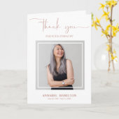 Classic Script Beileid Vielen Dank Foto Card Karte (Gelbe Blume)