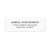 Classic Script Black & White Return Address (Vorne)