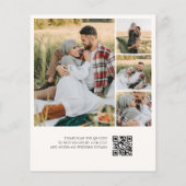 Classic Script Elegant QR Code 4 Photo Wedding Flyer (Hinten)