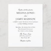 Classic Script Elegant QR Code 4 Photo Wedding Flyer (Vorne)