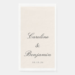 Classic Script Elegant Wedding Individuelle Name E Serviette