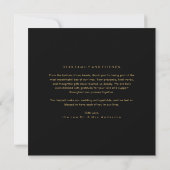 Classic Script Formal Wedding Photo Square Dankeskarte (Rückseite)