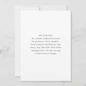 Classic Script Graduation Photo Announcement Ankündigung (Rückseite)