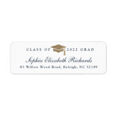 Classic Script Graduation Return Address Label (Vorne)