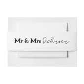 Classic Script Mr & Mrs. Invitation Bly Band (Vorderseite Beispiel)
