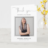 Classic Script Pallbester Vielen Dank Foto Card Karte (Gelbe Blume)