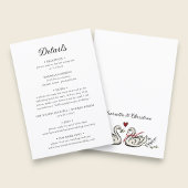 Classic Script Wedding Details Card Begleitkarte