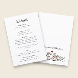 Classic Script Wedding Details Card Begleitkarte