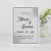 Classic Script Wedding Invitation Einladung (Stehend Vorderseite)