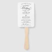 Classic Script Wedding Program and Timeline Fächer (Vorderseite)