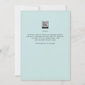 Classic Sea Glass Aqua Green Gold Wedding Einladung (Rückseite)