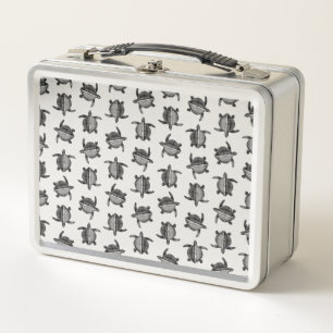 Classic Sea Turtle Print CUSTOM HINTERGRUNDFARBE Metall Brotdose