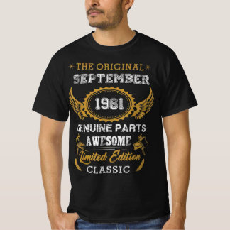 Classic September 1961 Shirt Geburtstagsgeschenke