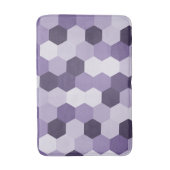 Classic Shades of Lavendel Hexagonal Geometric Badematte (Vorderseite Vertikal)