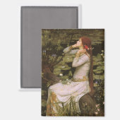 Classic Shakespeare Ophelia Pond Lily Fine Art Magnet (Vorderseite/Rückseite)