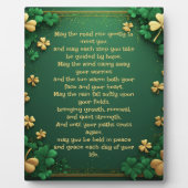 Classic Shamrock Celtic Irish Blessing Good Luck Fotoplatte (Vorderseite)