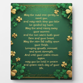 Classic Shamrock Celtic Irish Blessing Good Luck Fotoplatte