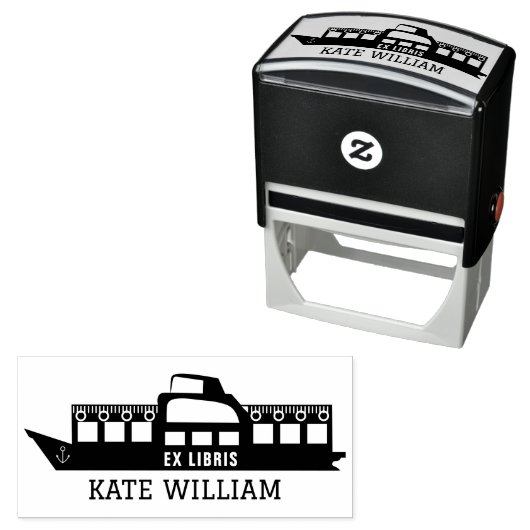 Classic Ship Custom ex libris Permastempel (Beispiel)