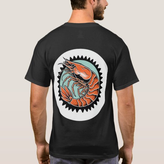 Classic Shrimp Flash Tattoo T - Shirt (Rückseite)