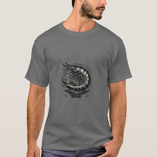 Classic Shrimp Flash Tattoo T-Shirt - Sailor Jerry (Vorderseite)