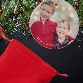 Classic Siblings Foto Weihnachtsmetall Keramik Ornament